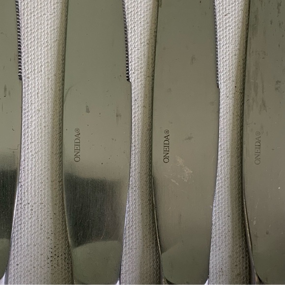 Oneida JACKSON Stainless Satin 7 Dinner Knives 9.5" Flatware Silverware Set of 7 - Picture 4 of 9